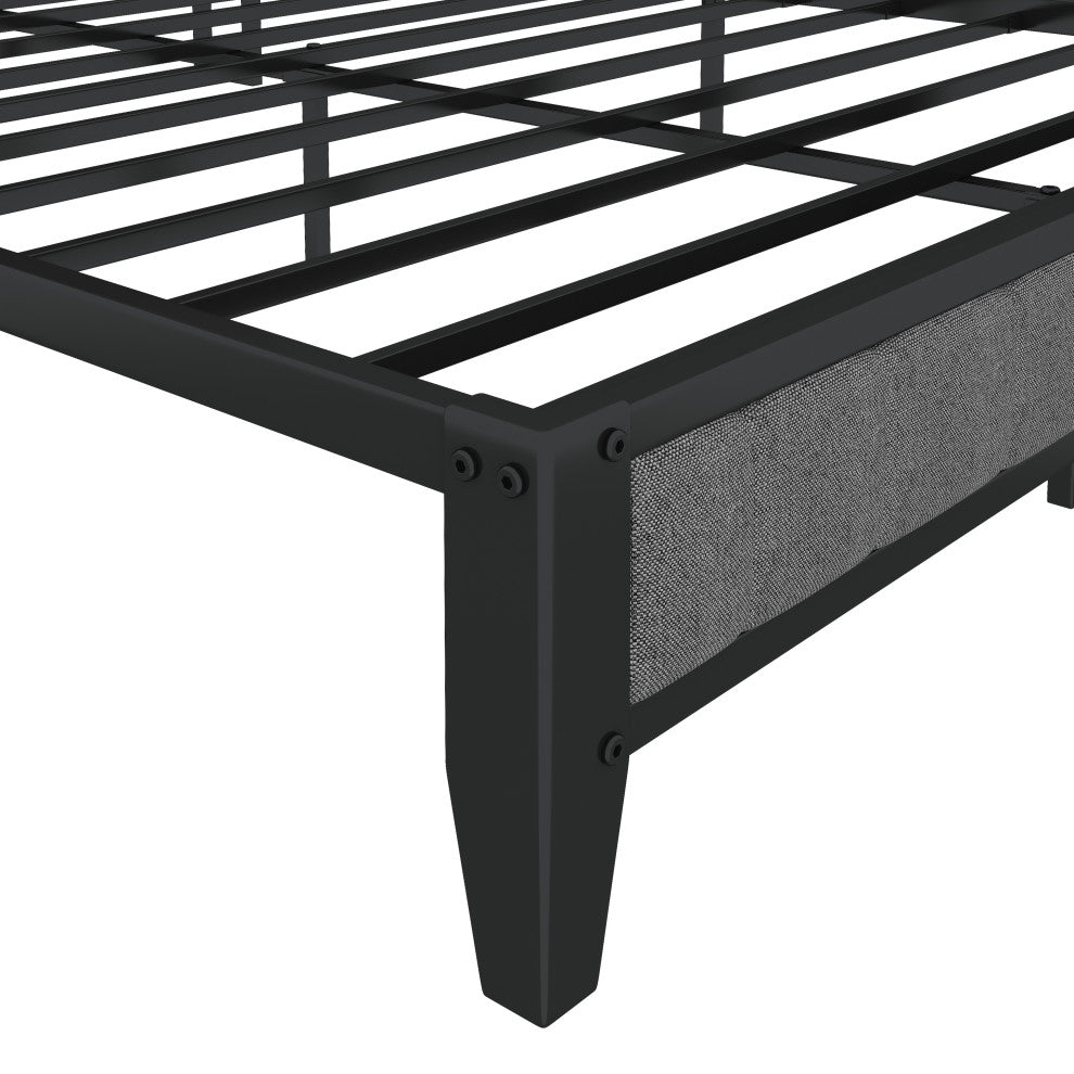Gewnee Queen Size Bed Frame with Charging Station