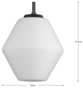 Copeland Collection One-Light Matte Black Mid-Century Modern Pendant