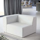 Sofa Corner Chair, Faux Vegan Leather, White, Modern, Living Lounge Hospitality