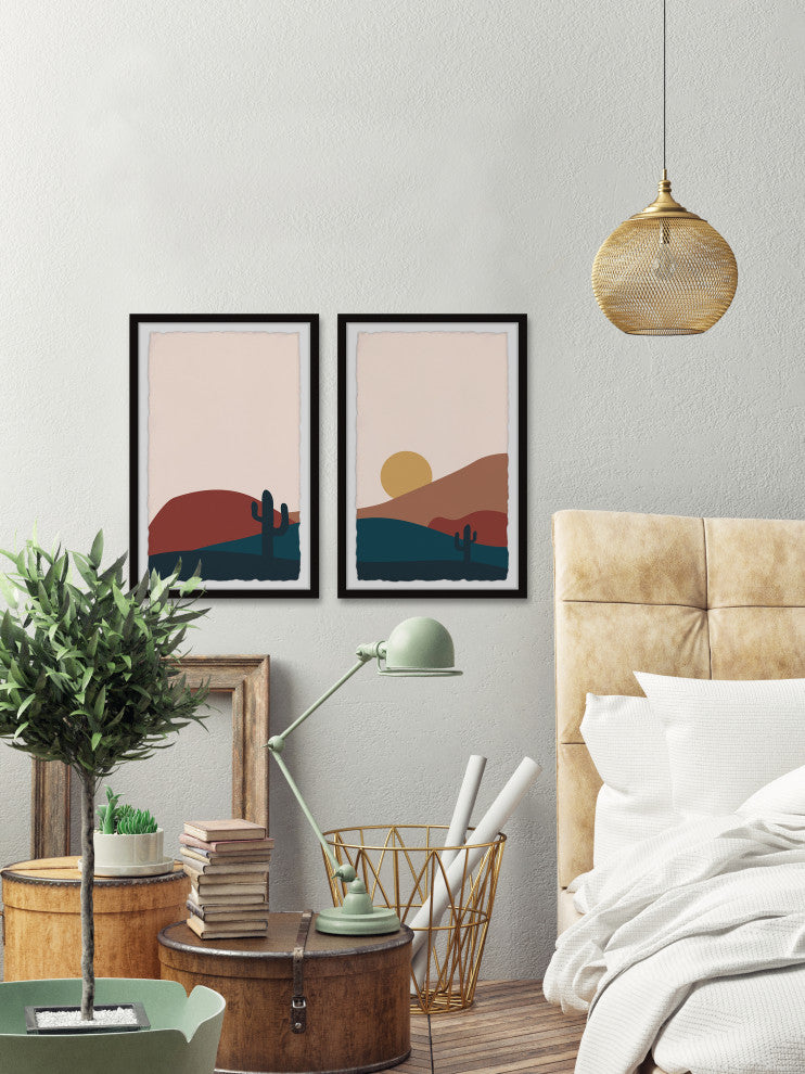 Moonrise in Catalina Diptych, 2-Piece Set, 16x24 Panels
