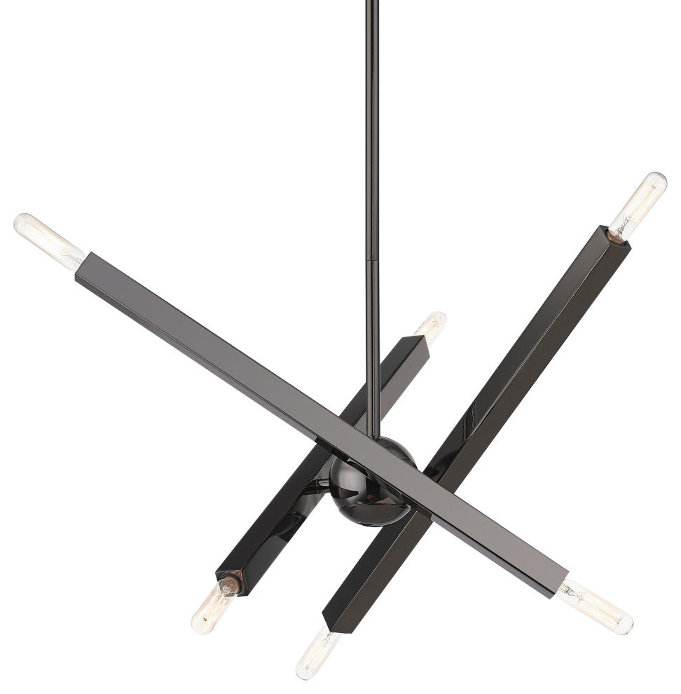 Monaco 6-Light Black Chrome Chandelier