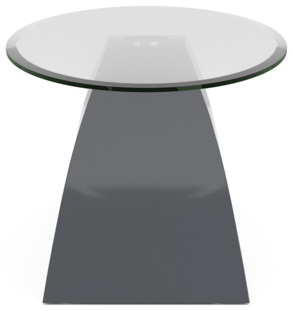 Furniture of America Pelletoni 2Pc Tempered Glass Top Coffee Table Set in Gray