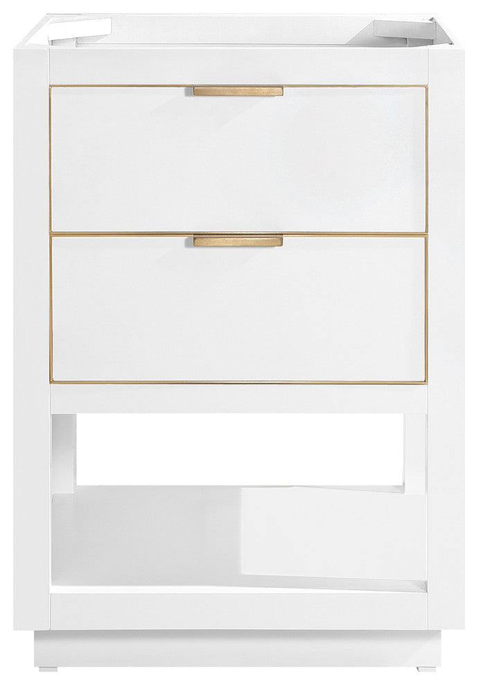 Avanity Allie 24" Vanity Only, White With Matte Gold Hardware