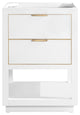 Avanity Allie 24" Vanity Only, White With Matte Gold Hardware