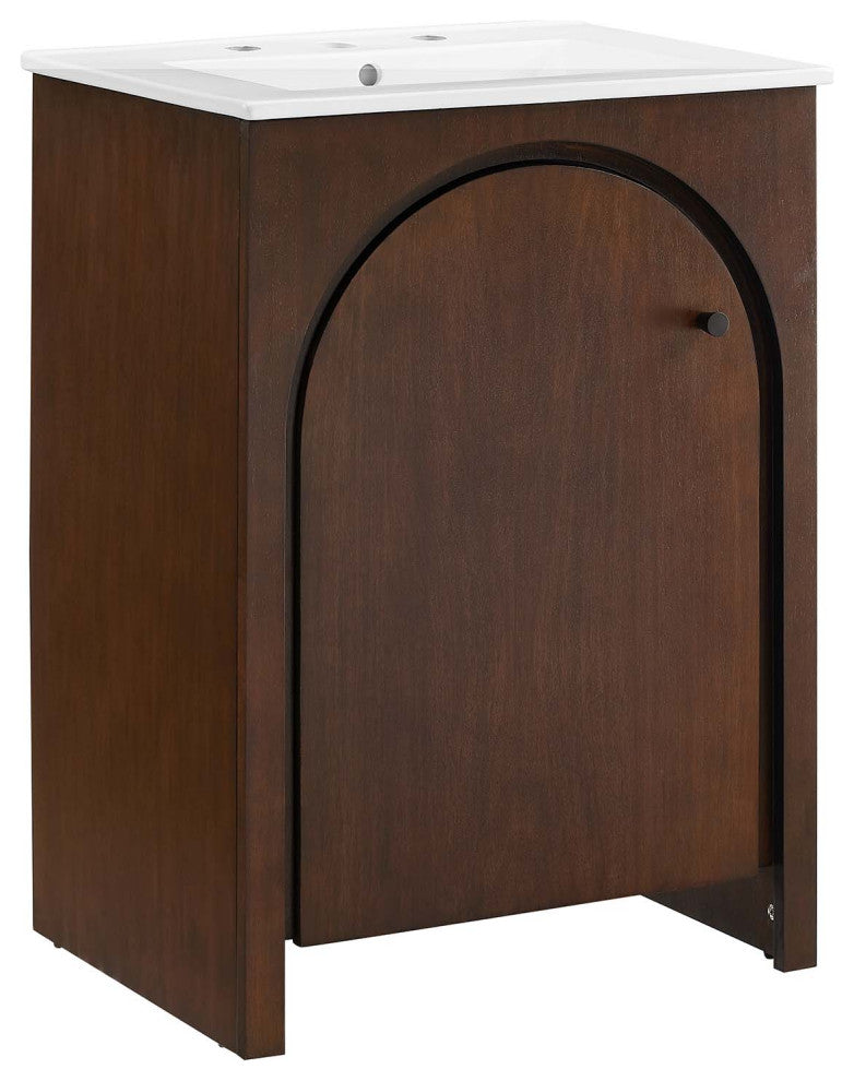 Appia 24" Bathroom Vanity - Walnut White