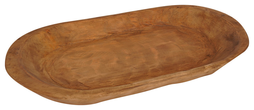 Rustic Farmhouse Primitive Dough Bowl-Natural Tone