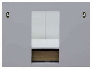 31" Single Wall Mount Vanity, White Finish With Black Galaxy Top