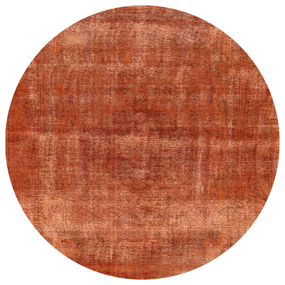 Ahgly Company Indoor Round Mid-Century Modern Area Rugs, 6' Round