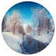 Amazing Winter In City Park, Landscape Art Disc Metal Wall Art, 36"