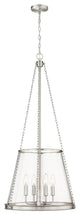 Zlite 341P18-BN 4-Light Pendant, Clear