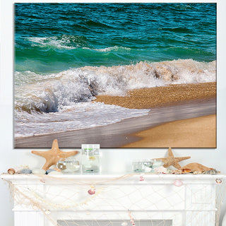 "Typical Atlantic Seashore in Summertime" Seascape Wall Art, 32"x16"