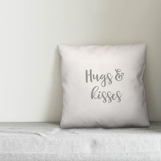 Hugs & Kisses 16x16 Throw Pillow