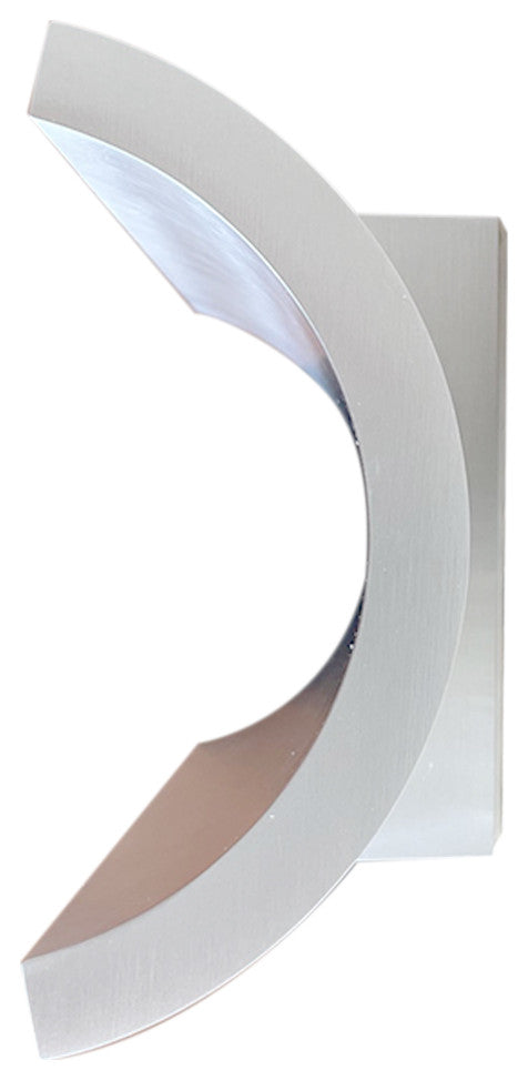 Alumilux Diverge 5"H 2-Light LED Outdoor Wall Sconce Solid Satin Aluminum by ET2