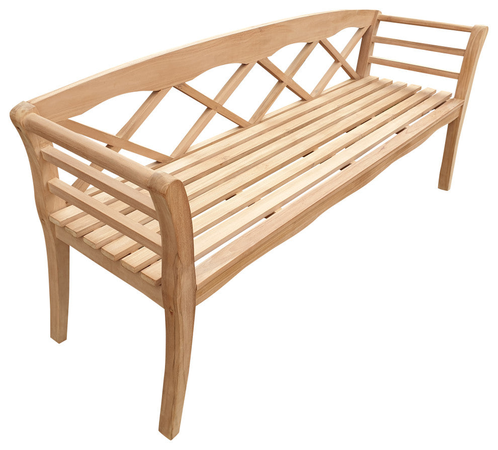 Teak Wood Montana Outdoor Patio Bench, 6'