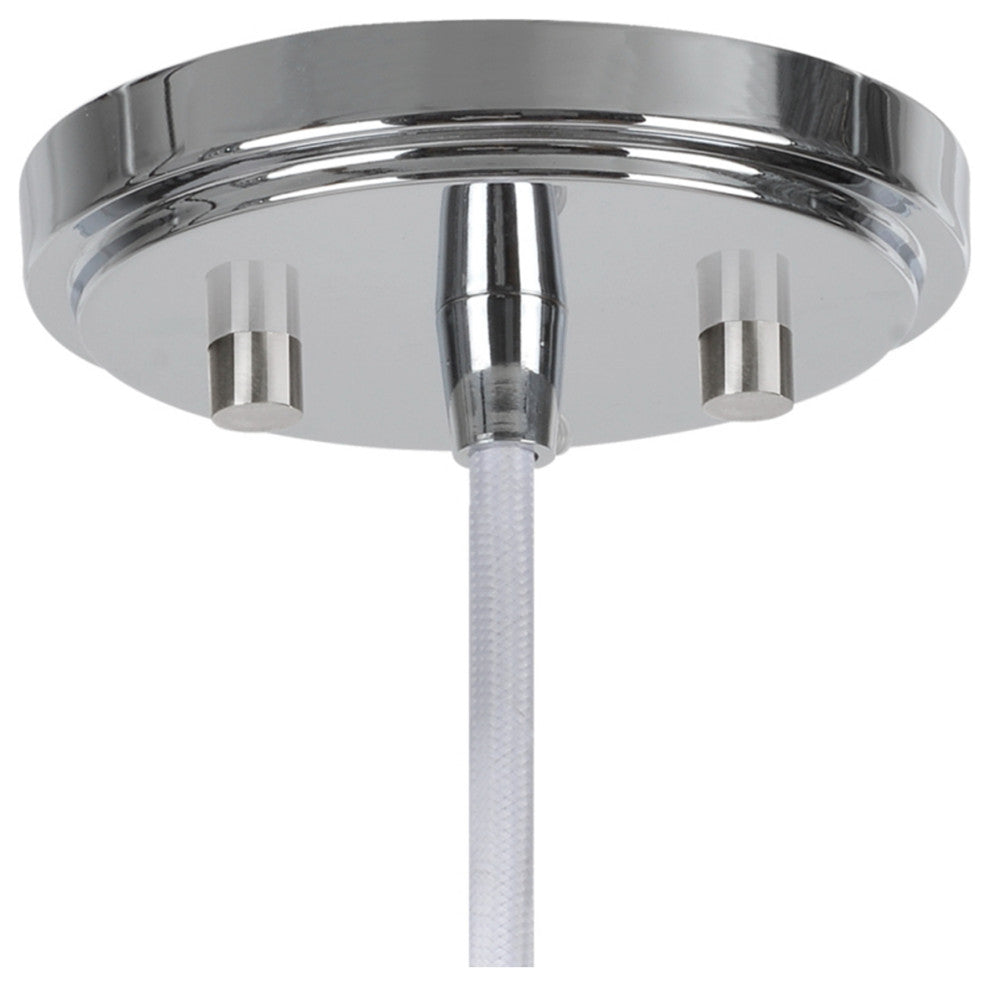 61004-2 Adjustable 1-Light Hanging Mini Pendant Ceiling Light, Chrome