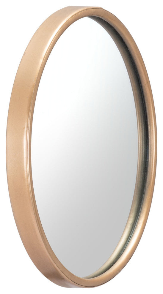 Gold Thick Border Round Mirror