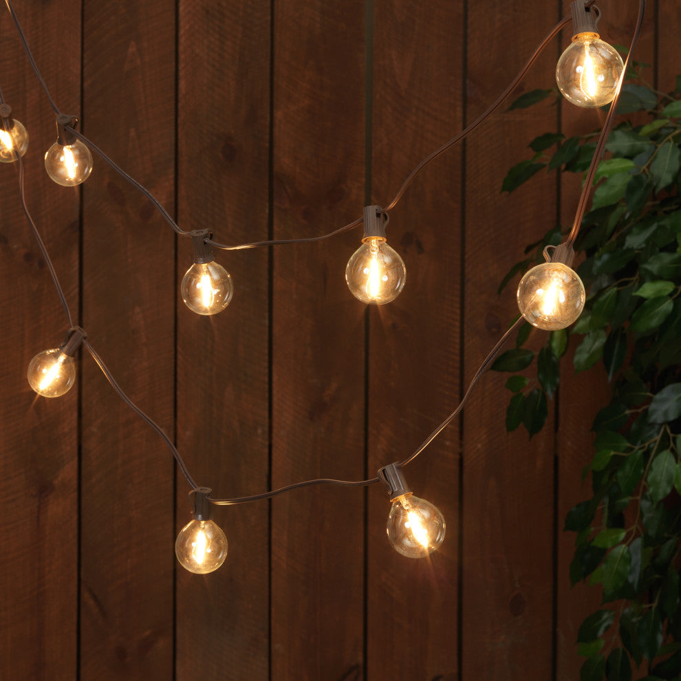 15-foot Long Solar Patio Light String, G50 Bulbs