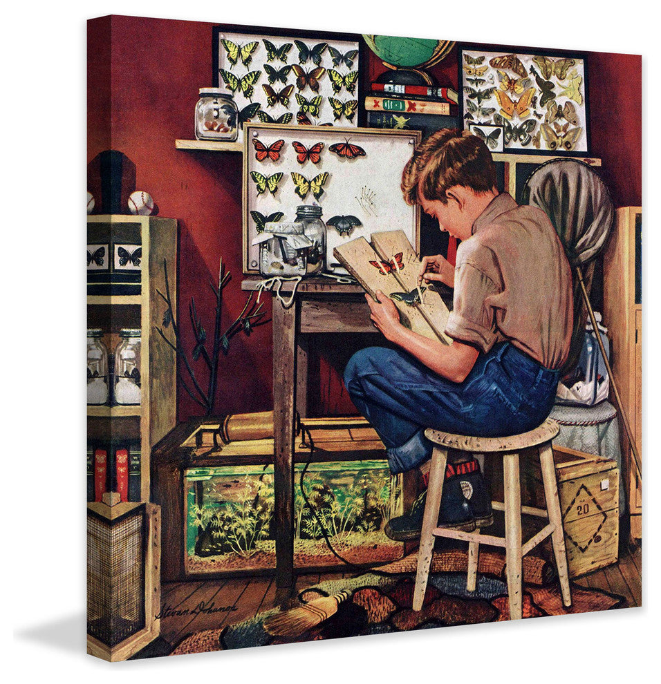 "The Collector" Painting Print on Canvas by Stevan Dohanos