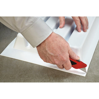 Polymer Trim to Fit Drawer Insert Utility Organizer, White, 11.5"W