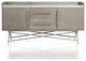 Modus Coral Marble Top Rectangular Sideboard in Antique Grey