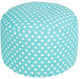 Surya Aqua Polka Dot Pouf POUF-293