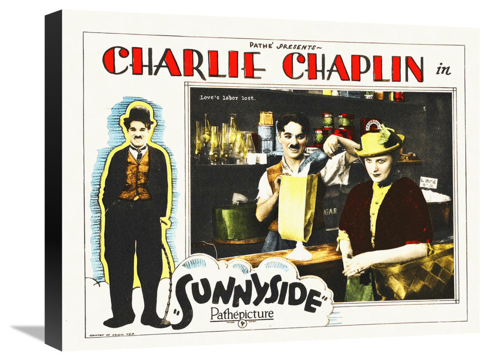 "Charlie Chaplin - Sunnyside, 1915" Canvas by Hollywood Photo Archive, 22x17"