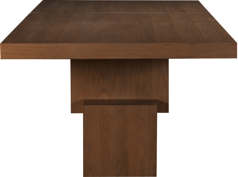 Anzio Oak Veneer Dining Table, Brown