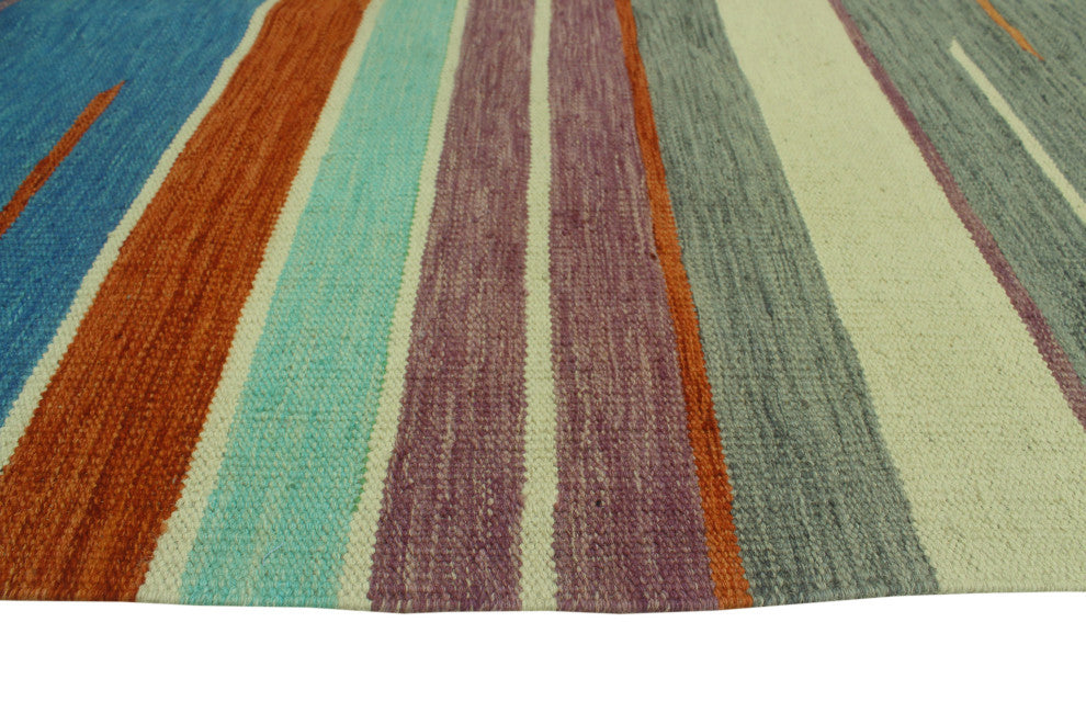 Winchester Kilim CaLa Blue/Burgundy Rug, 8'3x11'7