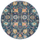 Nourison Passion 4' x Round Navy Bohemian Indoor Area Rug