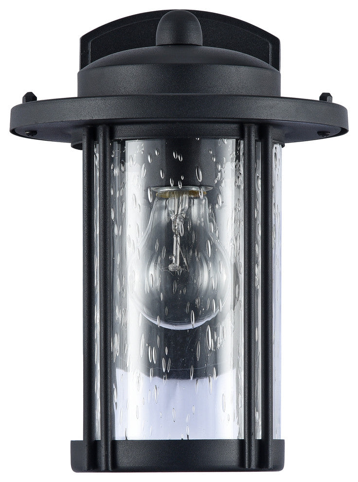 DOLAN Transitional 1 Light Black Outdoor Wall Sconce 11"