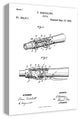 Vintage Flute Sketch Patent 16"x24" Print on Canvas