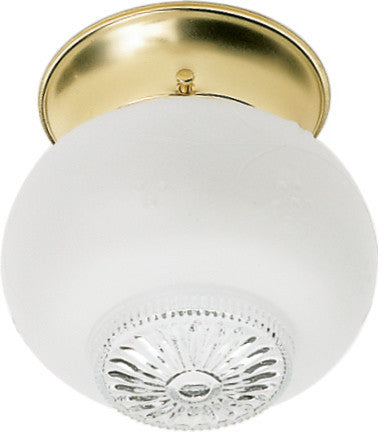 1 Light 6" Ceiling Fixture Clear Bottom Squat Ball