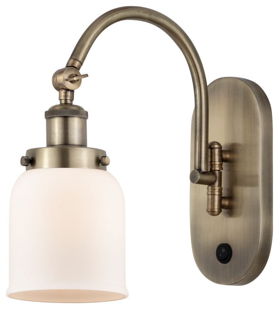 Bell Sconce, Antique Brass, Matte White, Matte White