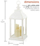 White Candlelit Lantern with Warm White LED Lights