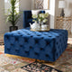 Edie Glam Royal Blue Velvet Ottoman