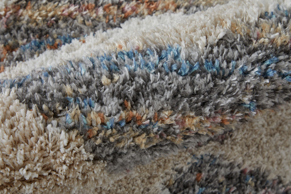 Weave & Wander Caide Contemporary Rug, Gray/Multi, 10'x14'