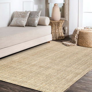 Hiro Hand Woven Chunky Jute Ivory 6 ft. x 9 ft. Area Rug
