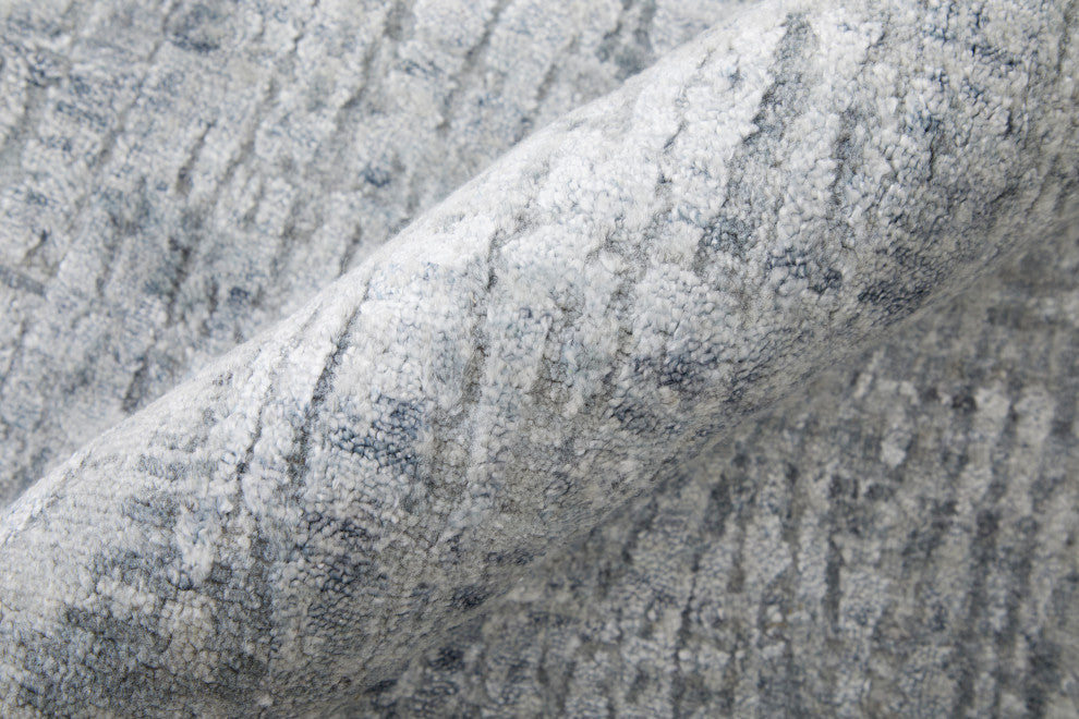 Kinton Modern Abstract, Blue/Silver, 2'6"x8' Runner