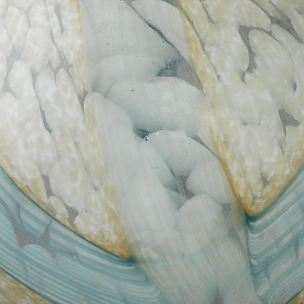 2-Piece Cosmos Glass Balls, Pale Blue Glass