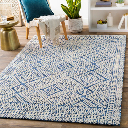 Surya Padma PAM-2304 3'6"x5'6" Rug, Denim/Beige