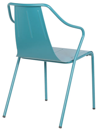Patio Dining Armchair in Frosted Teal(Set of 4)