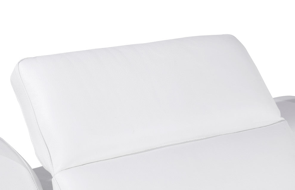 Marco-7-Piece, 3-Power Reclining Italian Leather Sectional, White