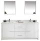Mila Collection 72" Bathroom Vanity With Sink, Mirror, Countertop, Snow White