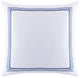 Embroidered Border Euro Sham, 27"x27", Navy
