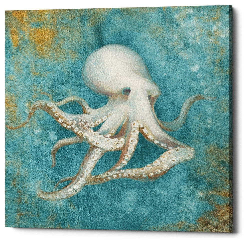 "Treasures From The Sea V" Giclee Canvas Wall Art, 12"x12"