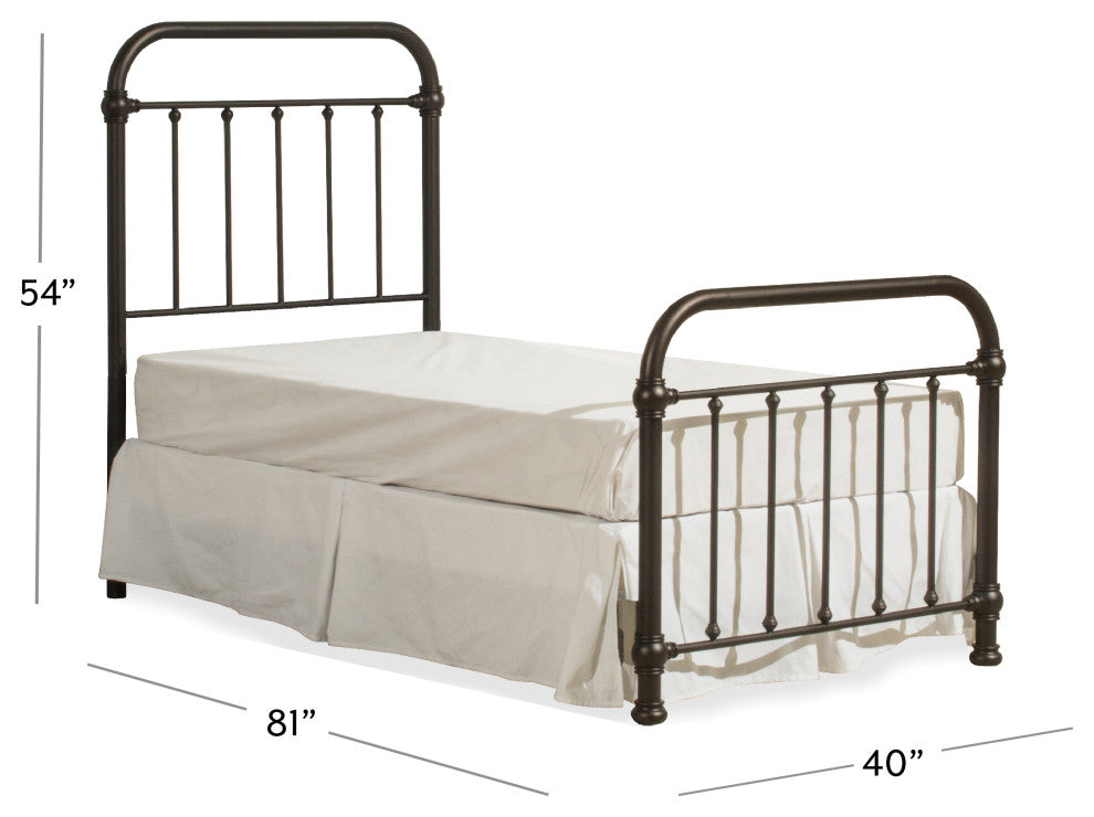 Hillsdale Kirkland Metal Twin Bed With Metal Frame