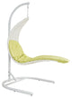 Modern Contemporary Outdoor Patio Rattan and Wicker Swing Lounge Chair White