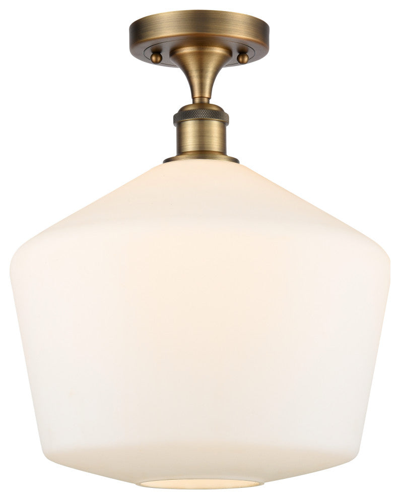 Innovations 516-1C-BB-G651-12 1-Light Semi-Flush Mount, Brushed Brass