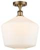 Innovations 516-1C-BB-G651-12 1-Light Semi-Flush Mount, Brushed Brass