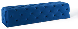 Anthem 72" Tufted Button Entryway Performance Velvet Bench Navy